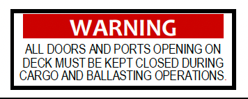 S-X6 Warning All Doors & Ports