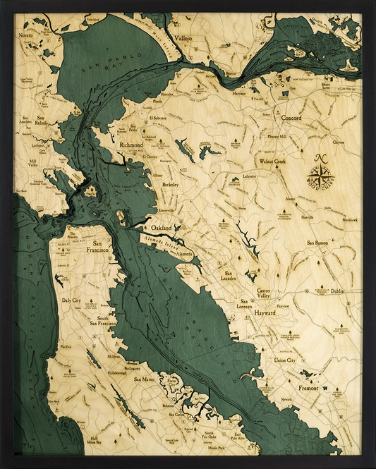 WoodChart of San Francisco, California (Small)