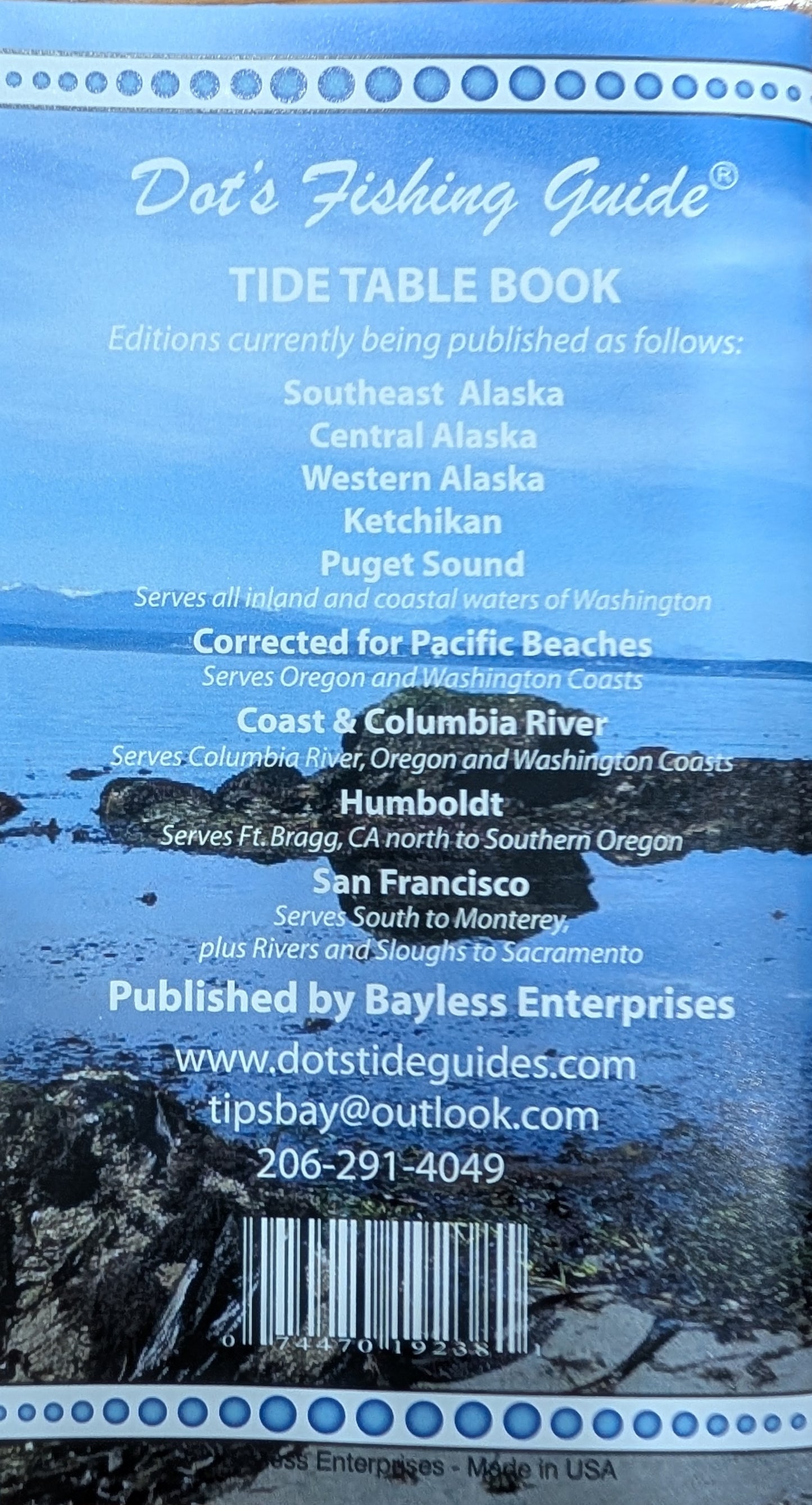 2026 Tide Tables & Dot's Fishing Guide- Pacific Beaches