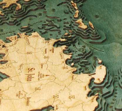WoodChart of St. Thomas and St. John, U.S. Virgin Islands
