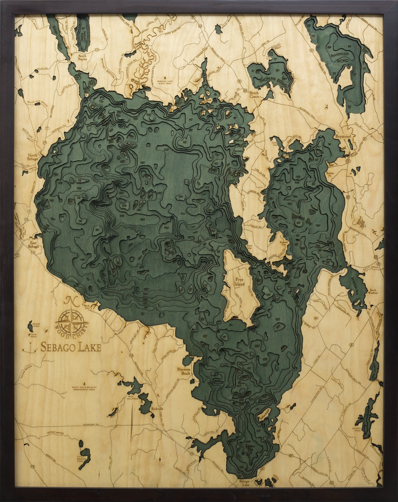 WoodChart of Sebago Lake, Maine