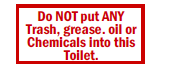 Notice: Do Not Put Any -Toilet