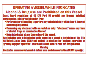 Operating A Vessel Intoxicated