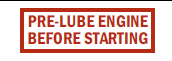 Pre-Lube Eng. Before Starting