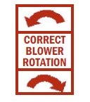 Correct Blower Rotation <-or->