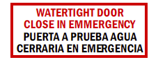 Watertight Door Close In Emergency