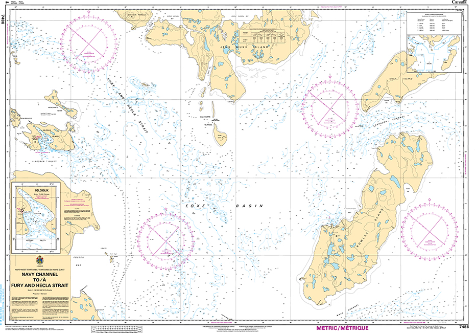 CHS Print-on-Demand Charts Canadian Waters-7486: Navy Channel to/€ Fury and Hecla Strait, CHS POD Chart-CHS7486