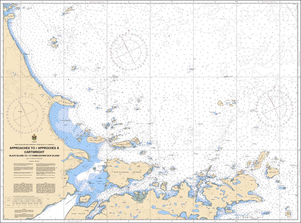 CHS Chart 5134: Approaches to / Approches À Cartwright: Black Island to / à Tumbledown Dick Island