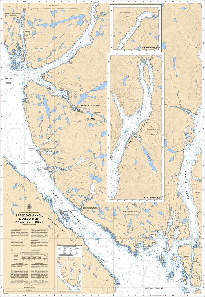 CHS Chart 3981: Laredo Channel and/et Laredo Inlet