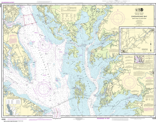 NOAA Chart 12230: Chesapeake Bay - Smith Point to Cove Point