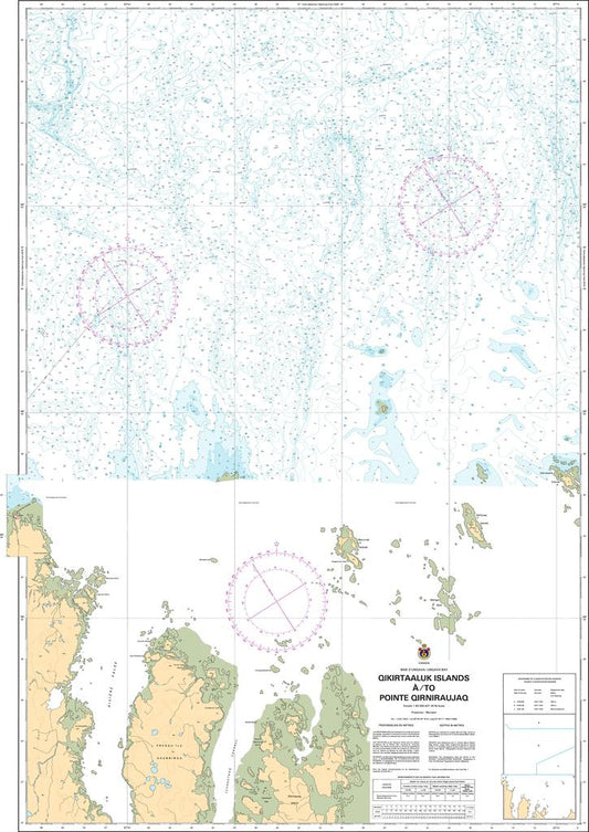 CHS Chart 5375: Qikirtaaluk Islands à/to Point Qirniraujaq