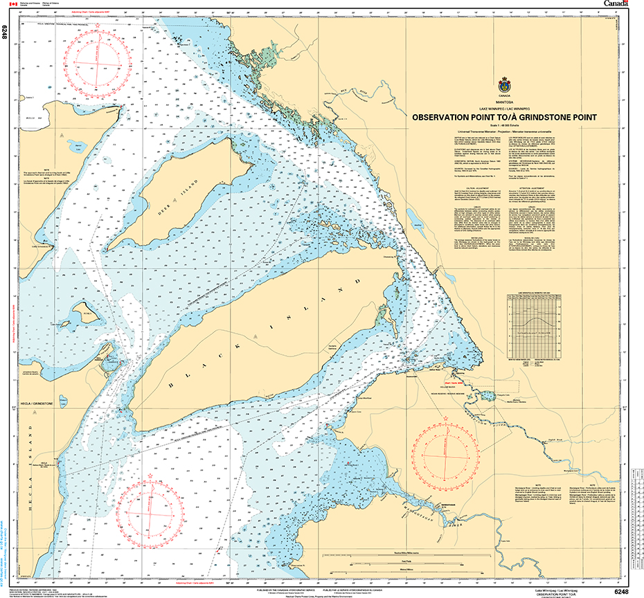 CHS Print-on-Demand Charts Canadian Waters-6248: Observation Point to/€ Grindstone Point, CHS POD Chart-CHS6248