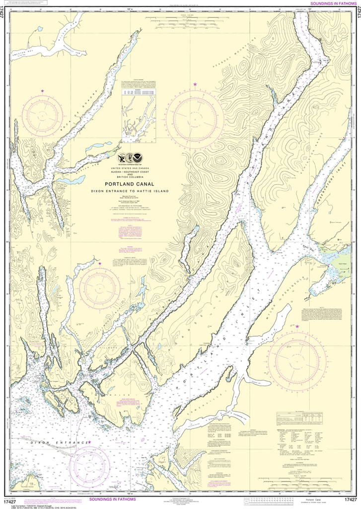 NOAA Chart 17427: Portland Canal - Dixon Entrance to Hattie Island