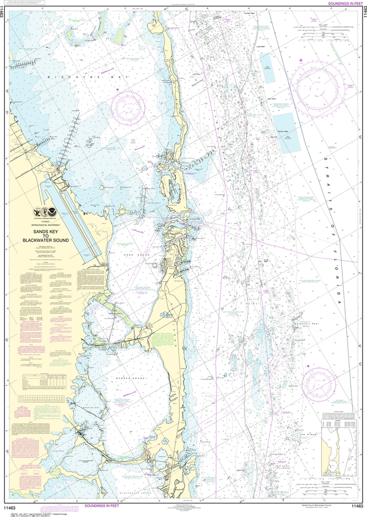 NOAA Chart 11463: Intracoastal Waterway - Sands Key to Blackwater Sound