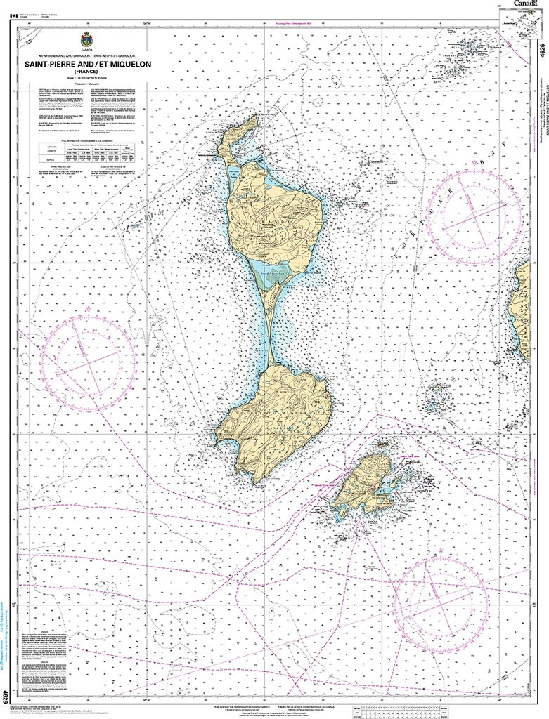 CHS Print-on-Demand Charts Canadian Waters-4626: Saint-Pierre and / et Miquelon (France), CHS POD Chart-CHS4626