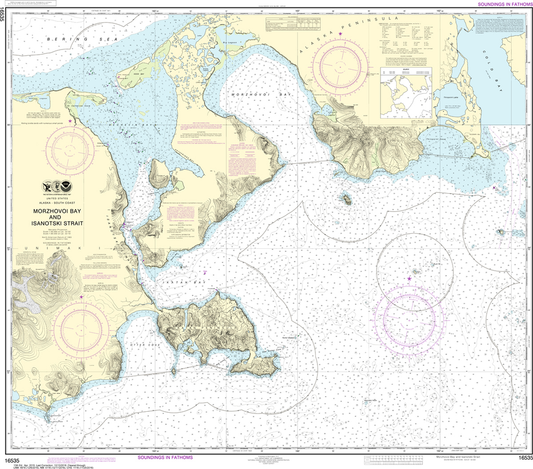 NOAA Chart 16535: Morzhovoi Bay and Isanotski Strait