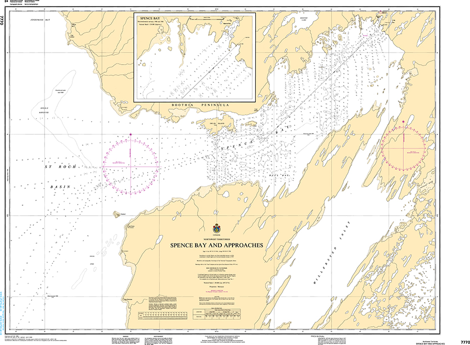 CHS Print-on-Demand Charts Canadian Waters-7770: Spence Bay and Approaches, CHS POD Chart-CHS7770