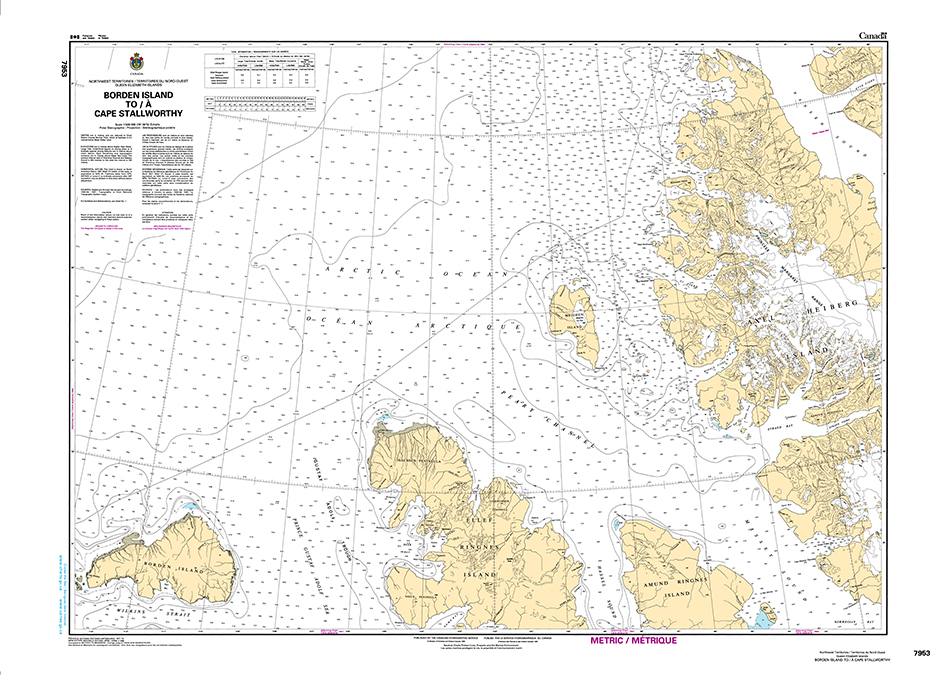 CHS Print-on-Demand Charts Canadian Waters-7953: Borden Island to/ Л Cape Stallworthy, CHS POD Chart-CHS7953