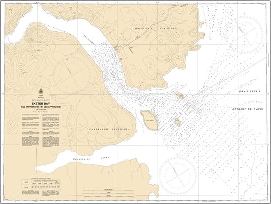 CHS Chart 7170: Exeter Bay and Approaches/et les Approches