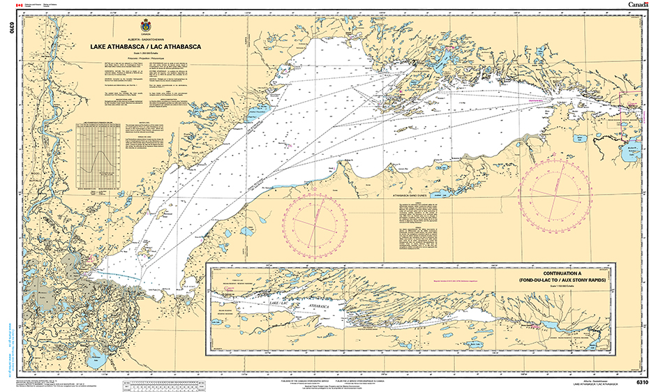 CHS Print-on-Demand Charts Canadian Waters-6310: Lake Athabasca / Lac Athabasca, CHS POD Chart-CHS6310