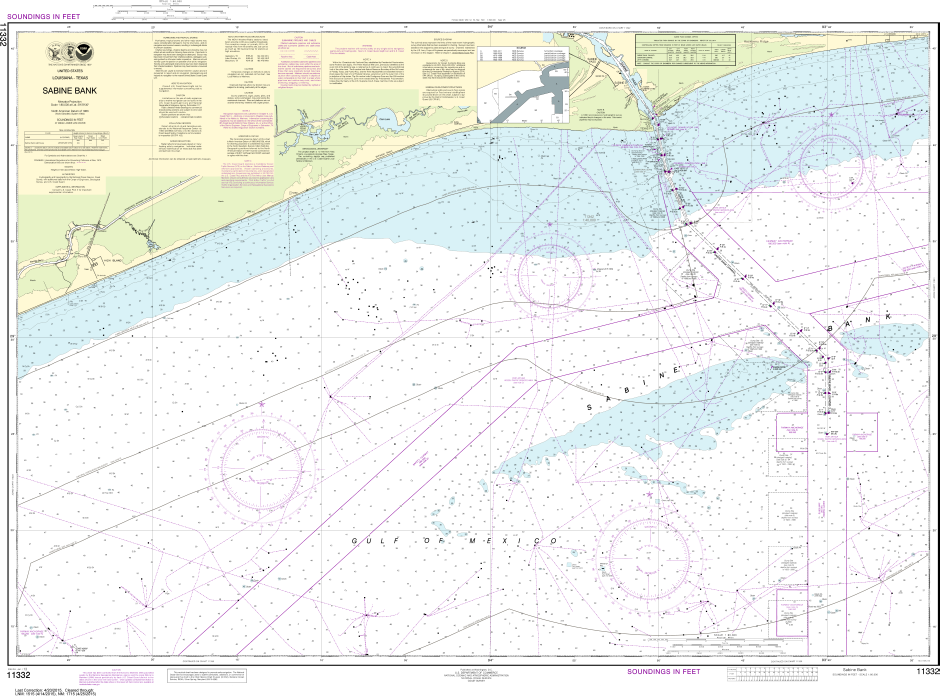 NOAA Print-on-Demand Charts US Waters-Sabine Bank-11332