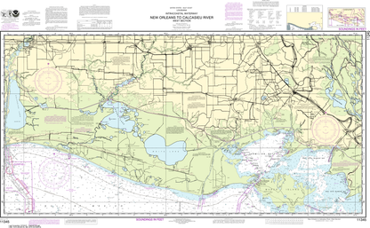 NOAA Print-on-Demand Charts US Waters-Intracoastal Waterway New Orleans to Calcasieu River West Section-11345