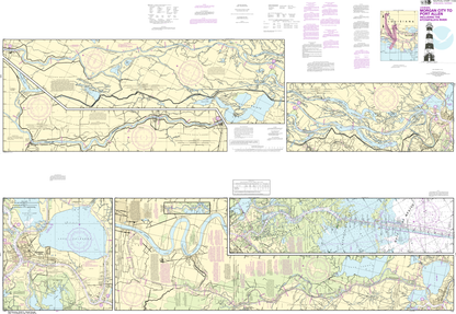 NOAA Print-on-Demand Charts US Waters-Intracoastal Waterway Morgan City to Port Allen- including the Atchafalaya River-11354