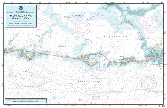 Nautical Placemat: Matecumbe To Grassy Key