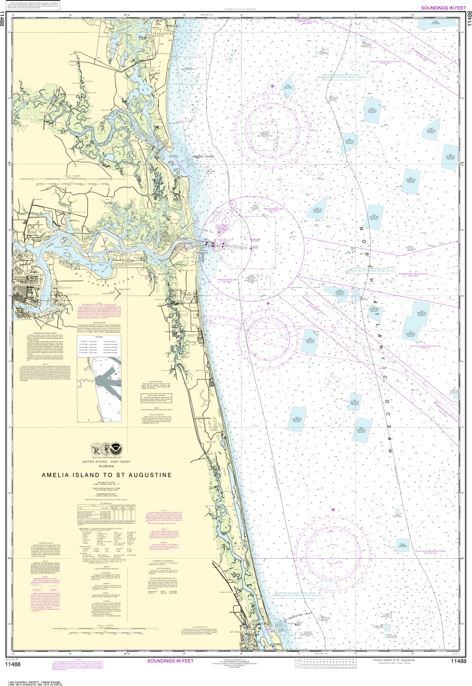 NOAA Print-on-Demand Charts US Waters-Amelia Island to St. Augustine-11488