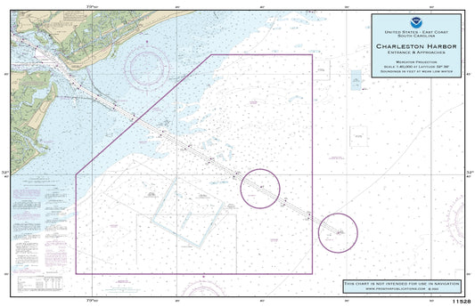 Nautical Placemat: Charleston Harbor Entrance and Approach