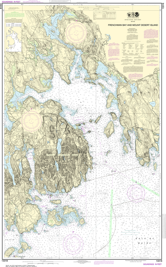 NOAA Chart 13318: Frenchman Bay and Mount Desert lsland