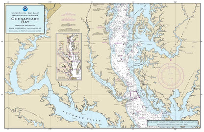 Nautical Placemat: Chesapeake Bay (MD/VA)