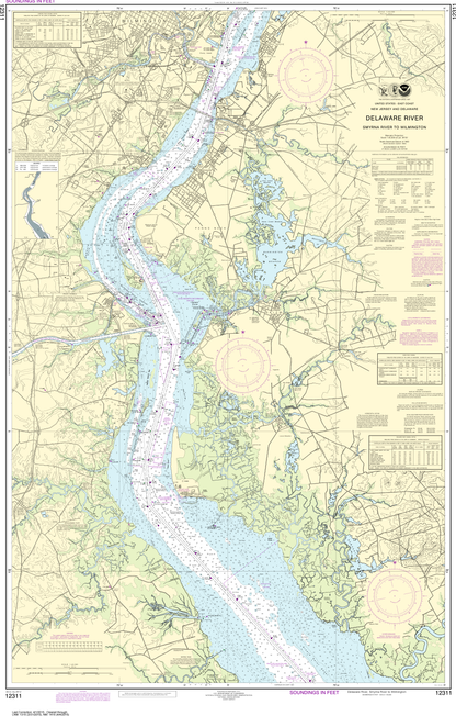 NOAA Print-on-Demand Charts US Waters-Delaware River Smyrna River to Wilmington-12311