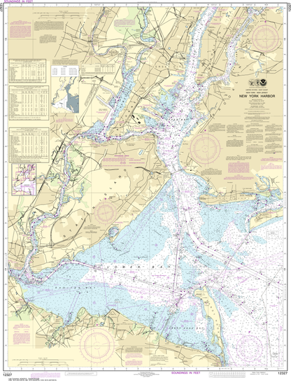 NOAA Print-on-Demand Charts US Waters-New York Harbor-12327