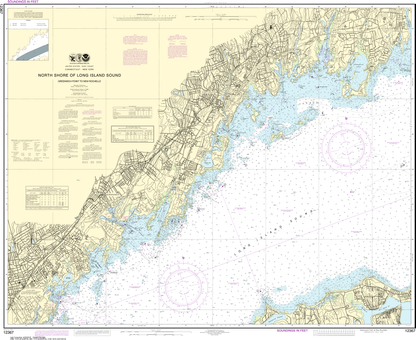 NOAA Print-on-Demand Charts US Waters-North Shore of Long Island Sound Greenwich Point to New Rochelle-12367