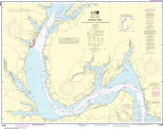 NOAA Chart 12288: Potomac River - Lower Cedar Point to Mattawoman Creek