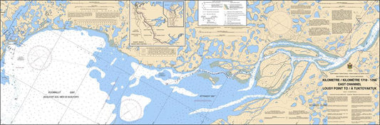 CHS Chart 6431: East Channel, Lousy Point to/à Tuktoyaktuk Kilometre 1710 / Kilometre 1766