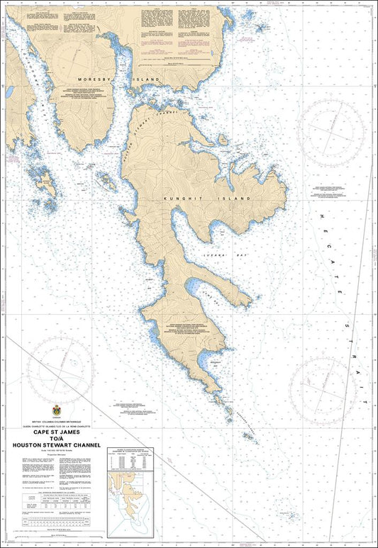 CHS Chart 3825: Cape St. James to/à Houston Stewart Channel