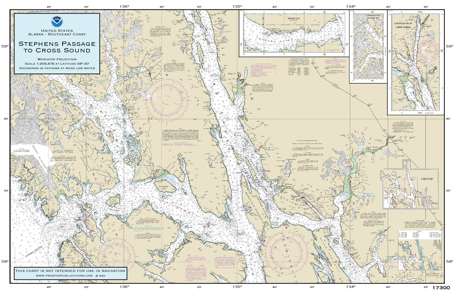 Nautical Placemat: Stephens Passage to Cross Sound