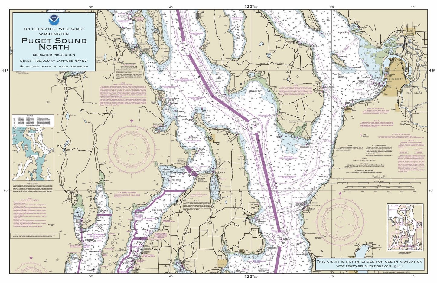 Nautical Placemat: Puget Sound North (WA)