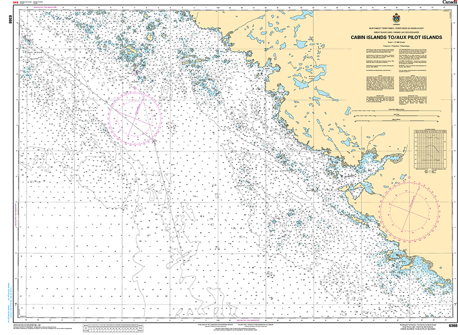 CHS Print-on-Demand Charts Canadian Waters-6368: Cabin Islands to/aux Pilot Islands, CHS POD Chart-CHS6368