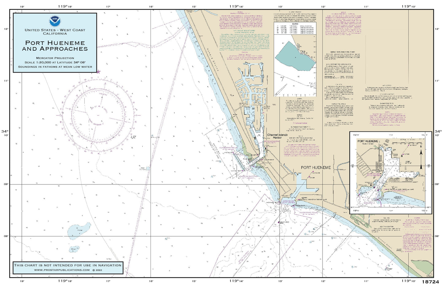 Nautical Placemat: Port Hueneme and Approaches