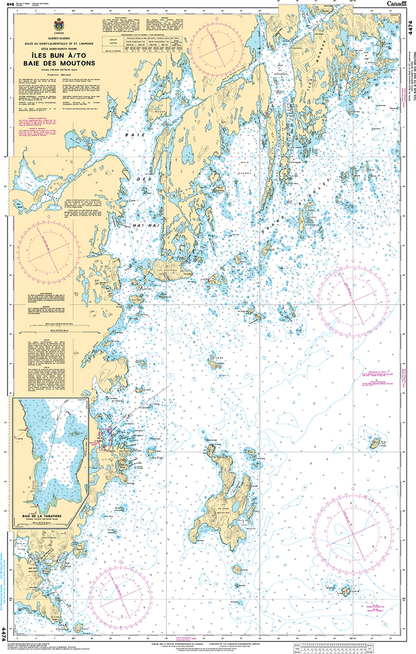 CHS Print-on-Demand Charts Canadian Waters-4474: лles Bun €/to Baie des Moutons, CHS POD Chart-CHS4474