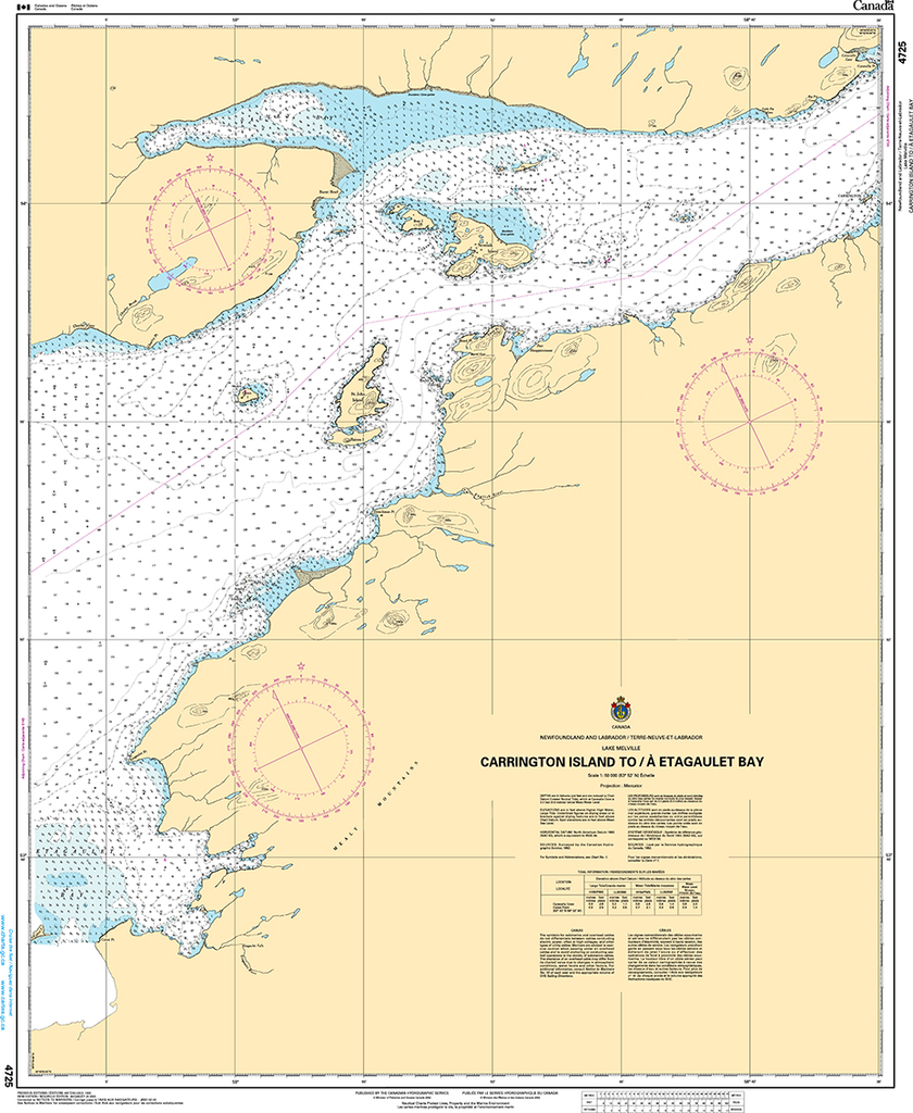 CHS Print-on-Demand Charts Canadian Waters-4725: Carrington Island to/€ Etagaulet Bay, CHS POD Chart-CHS4725