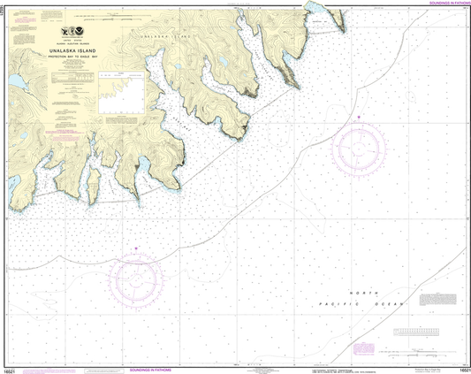 NOAA Chart 16521: Unalaska Island - Protection Bay to Eagle Bay
