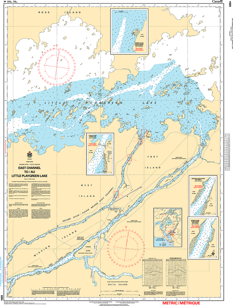 CHS Print-on-Demand Charts Canadian Waters-6264: East Channel to/au Little Playgreen Lake, CHS POD Chart-CHS6264