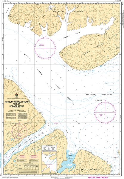 CHS Print-on-Demand Charts Canadian Waters-7572: Viscount Melville Sound and/et Mclure Strait, CHS POD Chart-CHS7572
