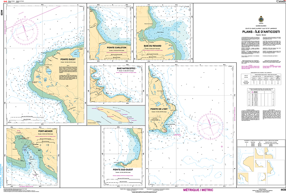 CHS Print-on-Demand Charts Canadian Waters-4430: Plans - лle DAnticosti, CHS POD Chart-CHS4430