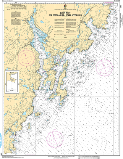 CHS Print-on-Demand Charts Canadian Waters-4616: Burin Harbours and Approches / et les approches, CHS POD Chart-CHS4616
