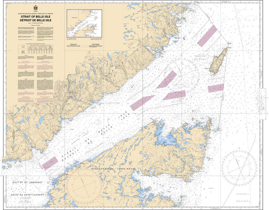 CHS Chart 4020: Strait of Belle Isle / Détroit de Belle Isle